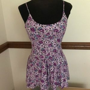 Free people spaghetti strap fit and flair top